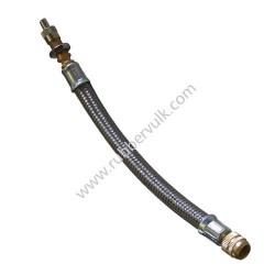 STAINLESS STEEL BRAIDED FLEXIBLE RUBBER VALVE EXTENSIONS, EFF. LENGTH 210MM (10 pcs)