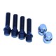 BLISTER, 4BOLTS+2KEYLENGTH:58MM, BOLT 45MM, KEY 17&19, M14X1.25 BLACK